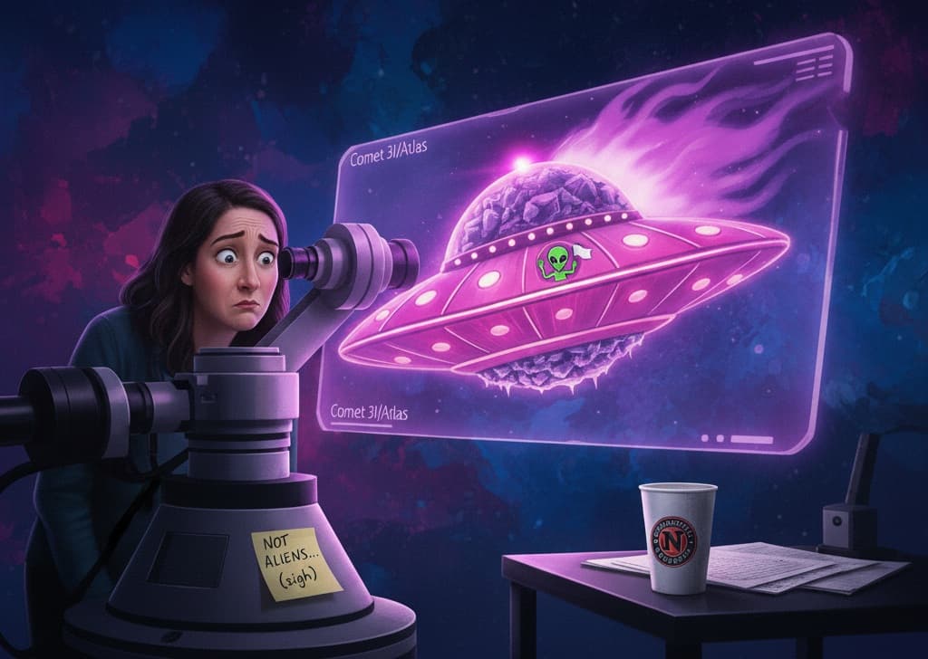 Cover Image for Межзвездная комета 3I/Atlas из диоксида углерода раскрывает уникальный состав далеких солнечных систем