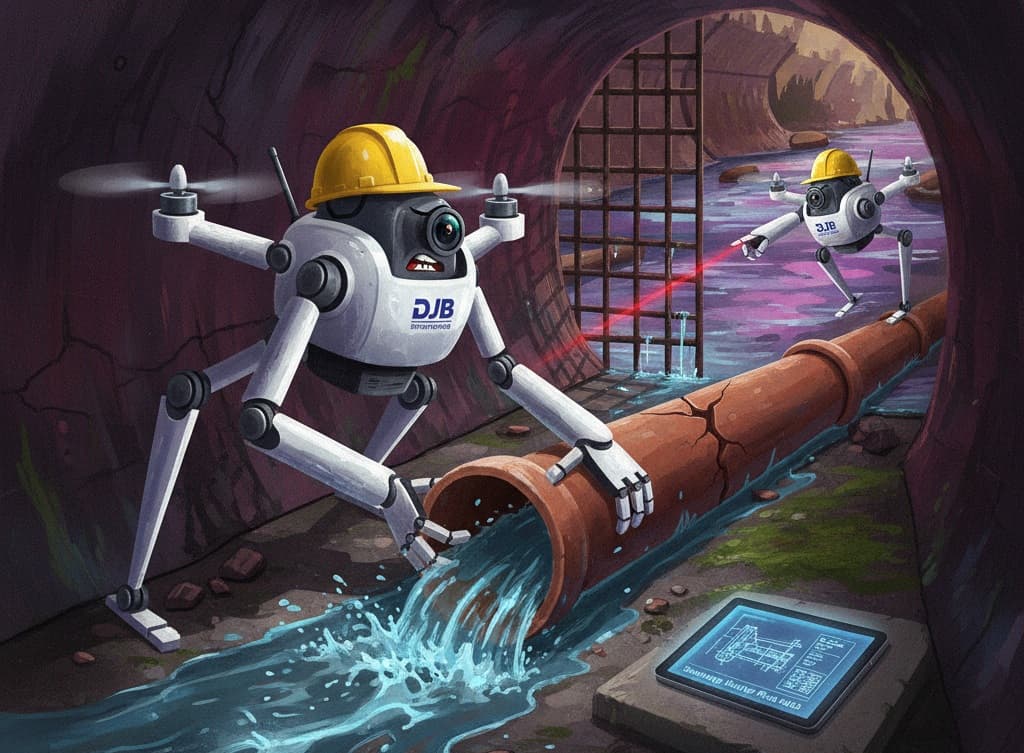Cover Image for В Индии для модернизации канализационной системы и очистки реки используют дроны с ИИ