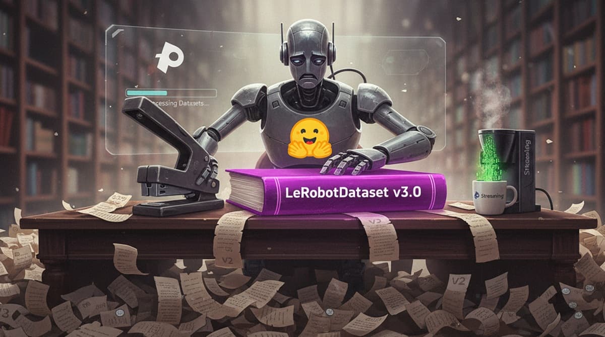 Cover Image for Hugging Face представляет LeRobotDataset v3 с поддержкой потоковой обработки