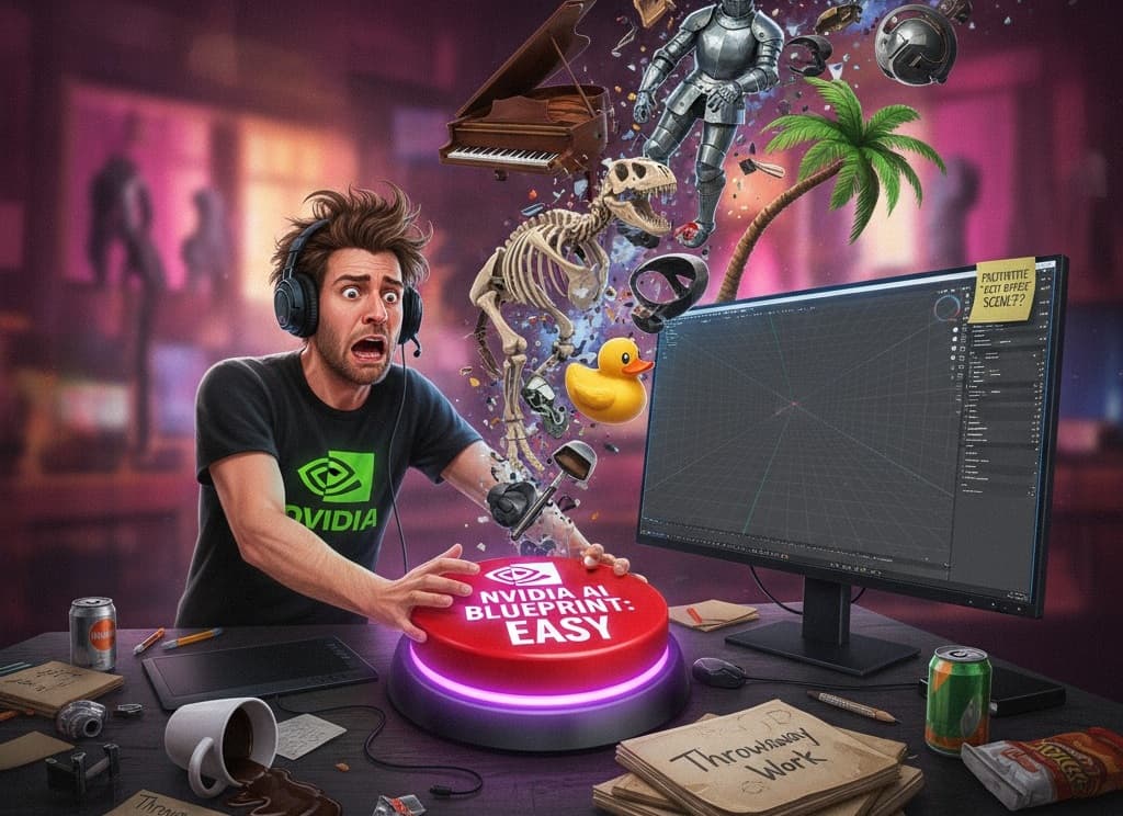 Cover Image for NVIDIA автоматизирует прототипирование 3D-сцен с помощью генеративного ИИ