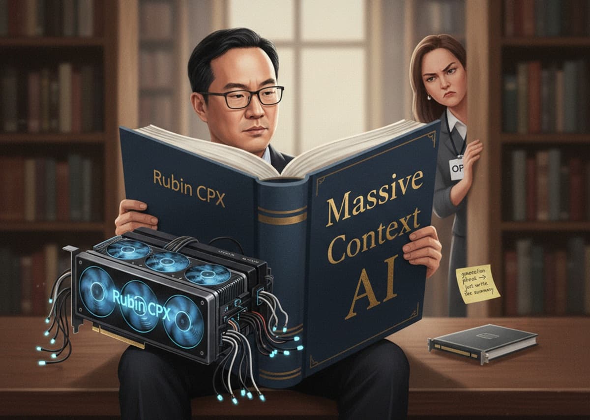 Cover Image for Nvidia анонсировала Rubin CPX — первый GPU для обработки миллионов токенов контекста