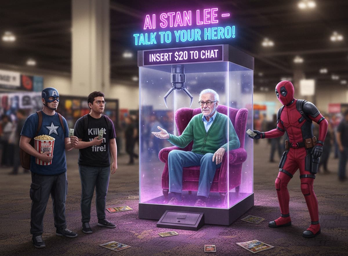 Cover Image for Искусственный интеллект оживил Стэна Ли для Comic Con в Лос-Анджелесе
