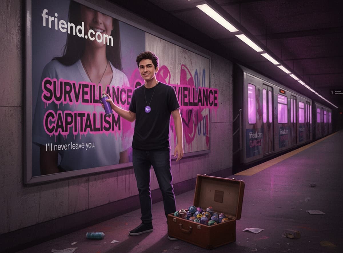 Cover Image for Создатель ИИ-кулона Friend оплатил рекламу специально для вандалов