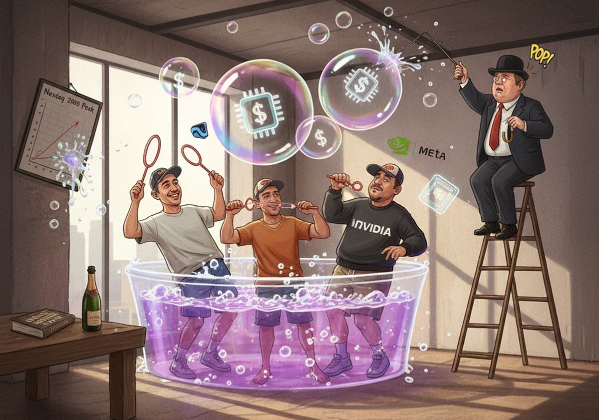 Cover Image for Банк Англии предупреждает о пузыре на рынке ИИ-акций, сравнимом с крахом доткомов 2000 года