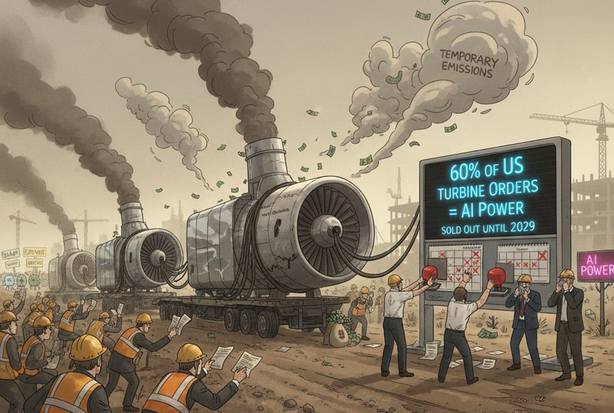 Cover Image for Электростанциям для дата-центров ИИ не хватает турбин, сроки строительства растянулись на годы