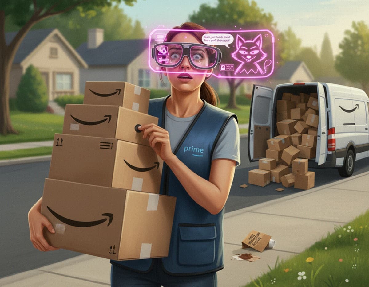 Cover Image for Amazon тестирует умные очки с ИИ для курьеров доставки