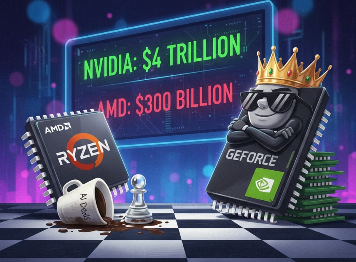 Cover Image for AMD усиливает конкуренцию на рынке чипов для ИИ, но Nvidia сохраняет лидерство