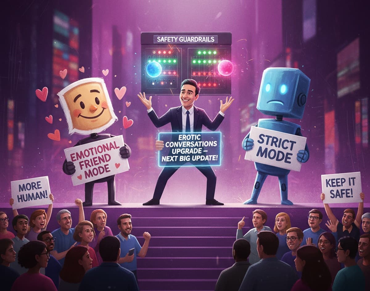 Cover Image for OpenAI возвращает ChatGPT человечность и разрешает беседы категории 18+