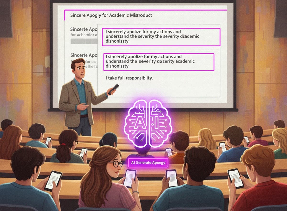 Cover Image for Студенты с помощью ИИ извиняются за то, что списывали с помощью ИИ