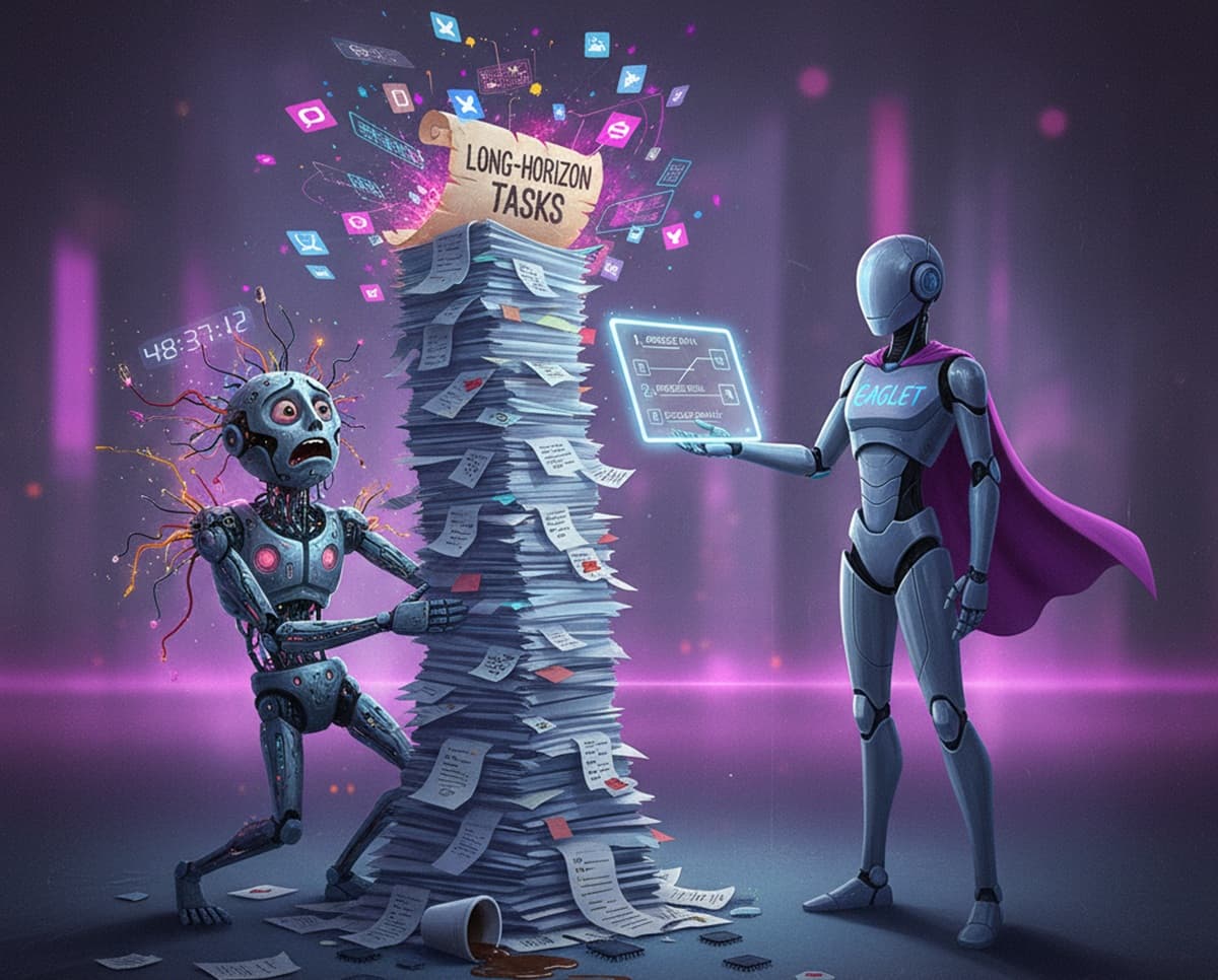 Cover Image for EAGLET улучшает работу AI-агентов на длинных задачах с помощью генерации планов действий