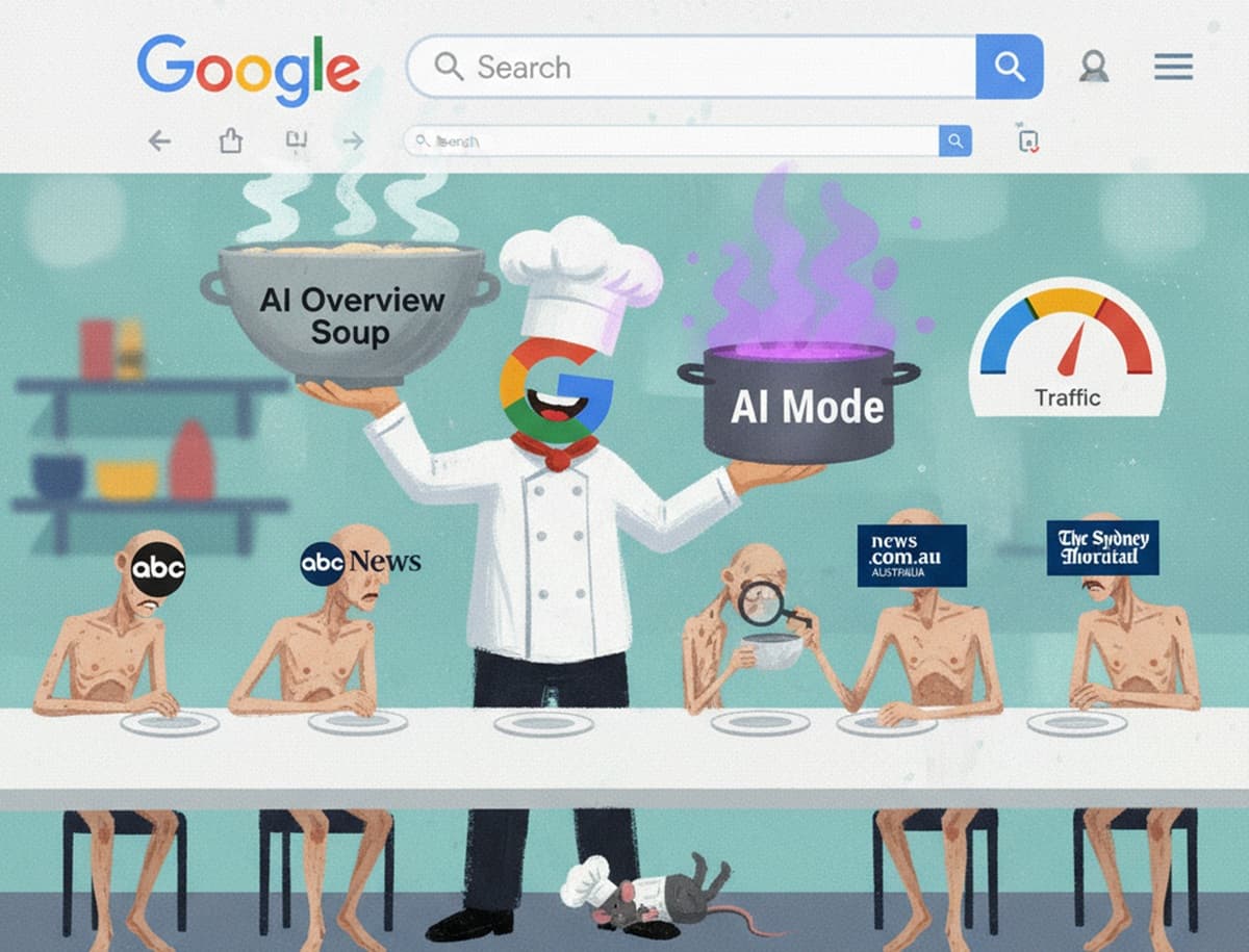 Cover Image for Из-за ИИ-поиска Google стал сокращать трафик для новостных сайтов