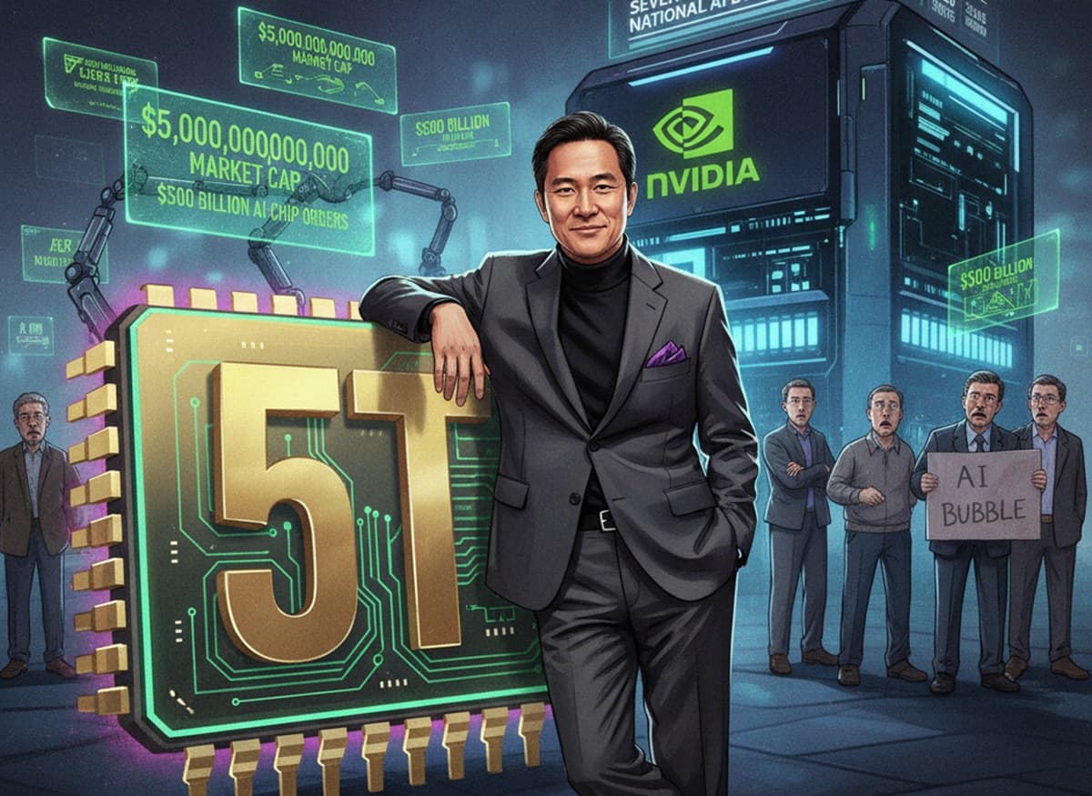 Cover Image for Nvidia преодолела отметку в $5 трлн капитализации на фоне бума ИИ