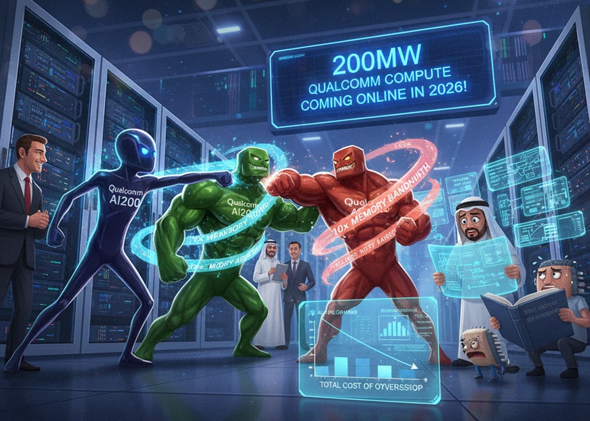 Cover Image for Qualcomm бросает вызов Nvidia и AMD с новыми ИИ-чипами для дата-центров