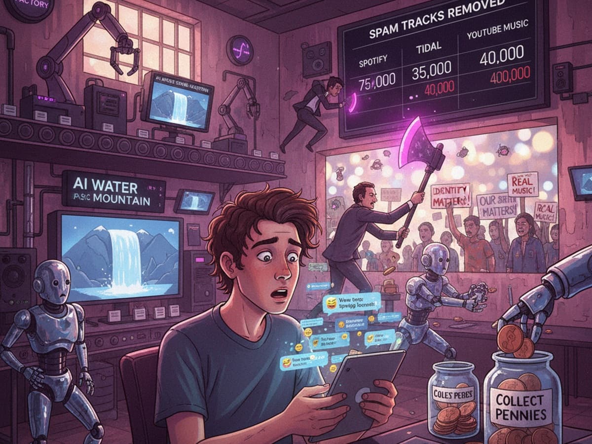 Cover Image for Музыканты сталкиваются с нашествием ИИ-подделок на Spotify и других платформах