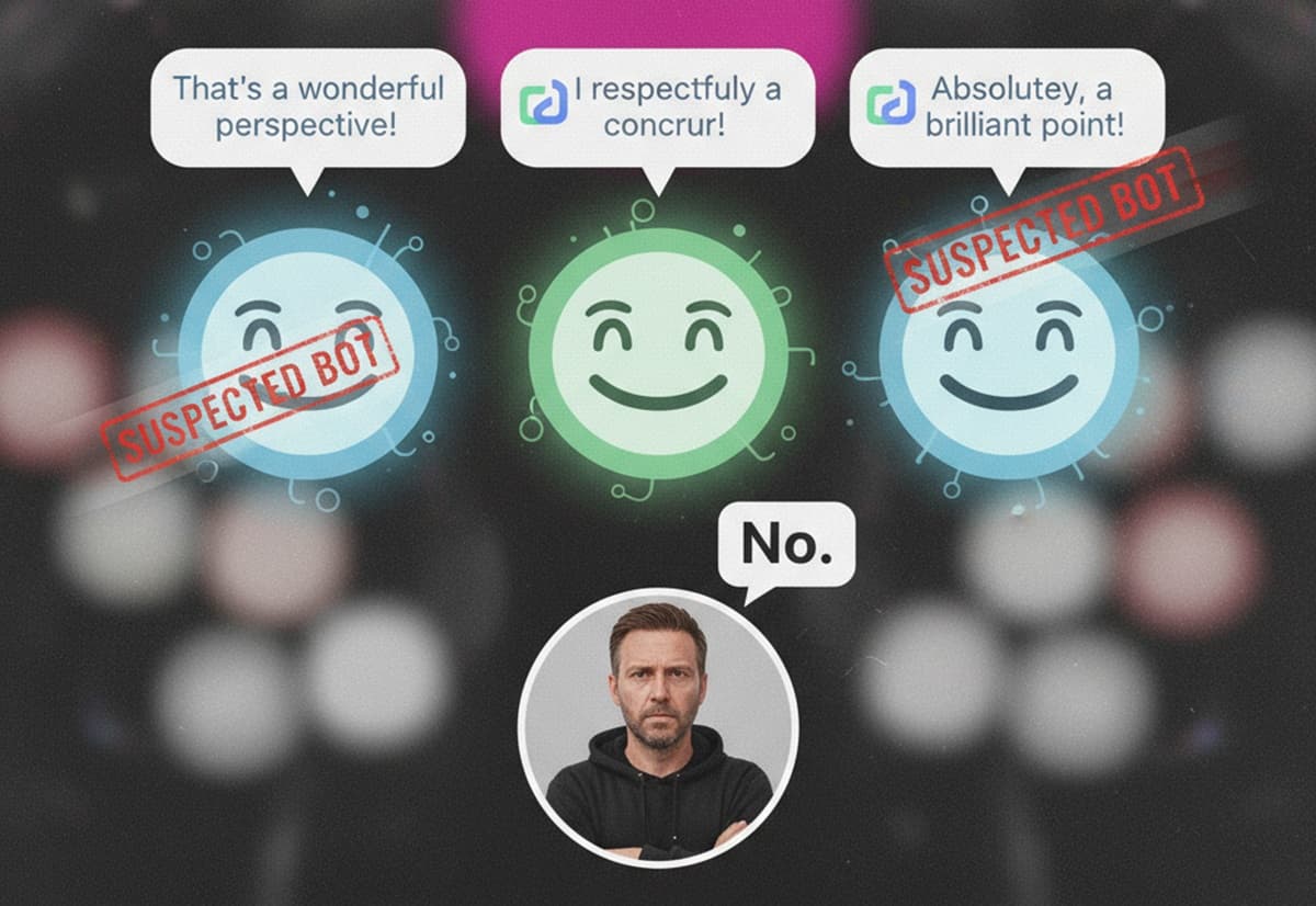 Cover Image for Исследование показало, что вычислить ИИ-ботов в соцсетях можно по излишней вежливости