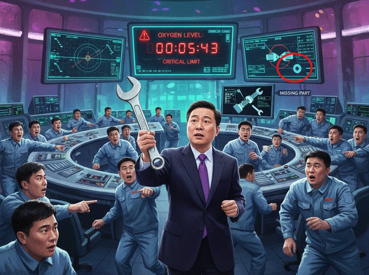 Cover Image for Китайские космонавты провели на орбите лишний месяц из-за аварии ракеты