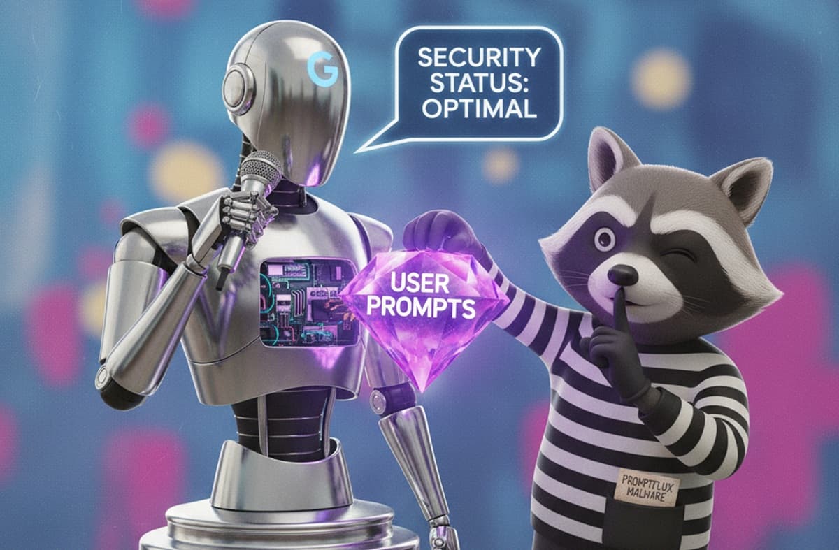 Cover Image for Google обнаружил вредоносное ПО PROMPTFLUX, переписывающее код с помощью Gemini AI