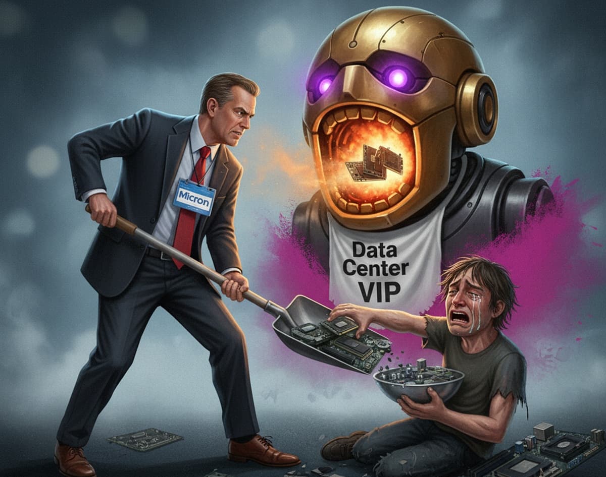 Cover Image for Производитель памяти Crucial прекращает выпуск потребительской техники ради ИИ и дата-центров