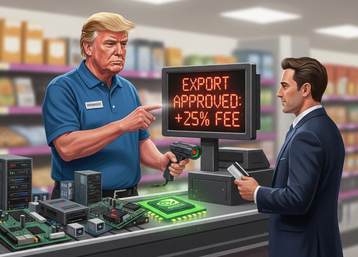Cover Image for Трамп разрешил Nvidia поставлять чипы H200 в Китай, но только если США получат 25% доходов
