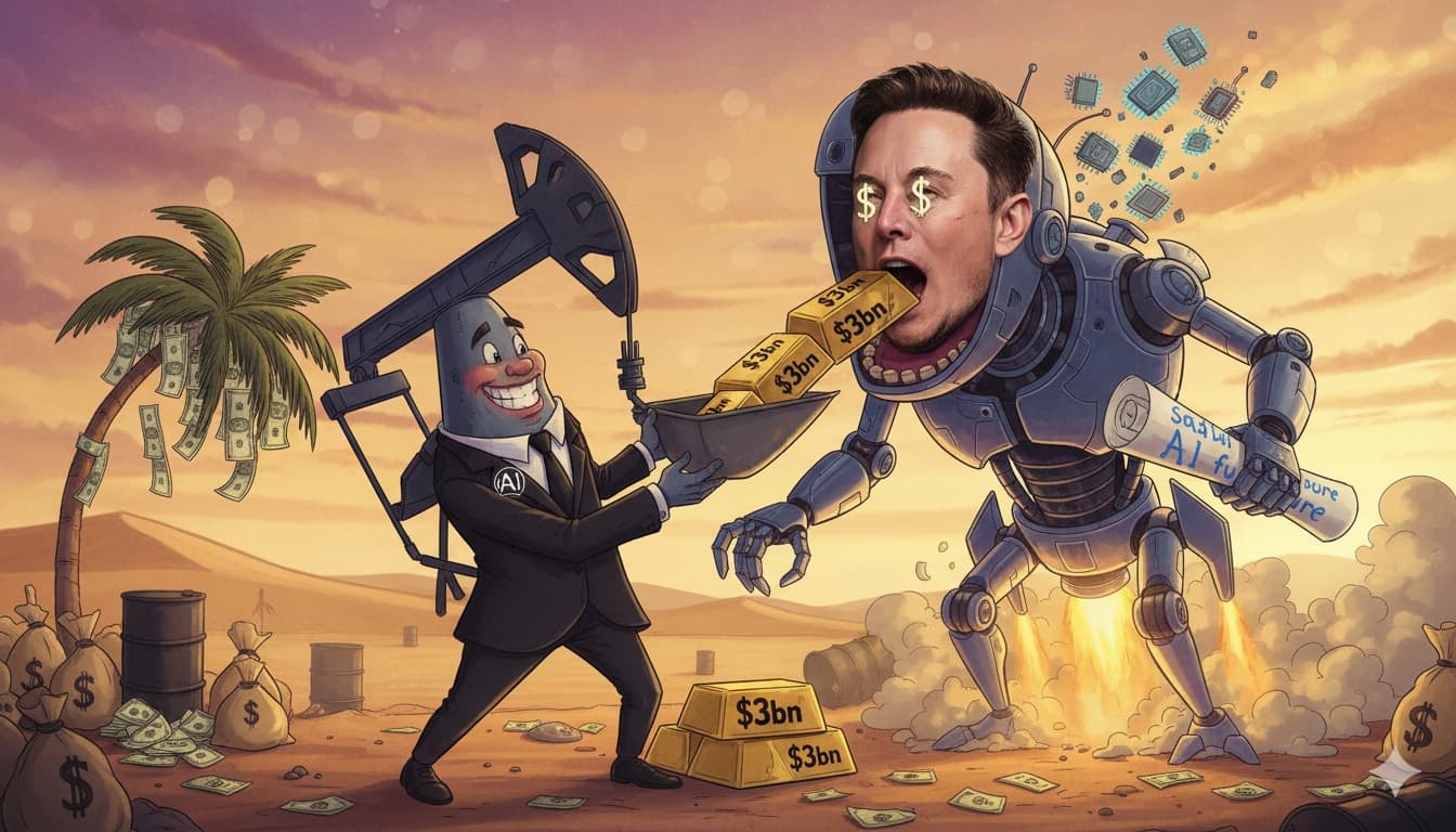 Cover Image for Саудовская Аравия вложила $3 млрд в xAI Маска перед его слиянием со SpaceX