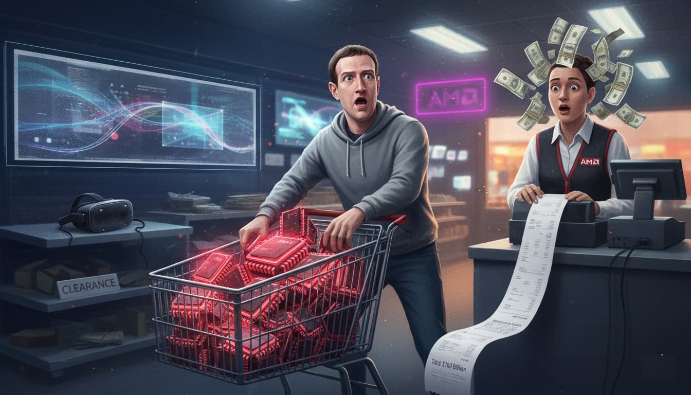 Cover Image for Meta* потратит миллиарды на чипы AMD для ИИ-датацентров