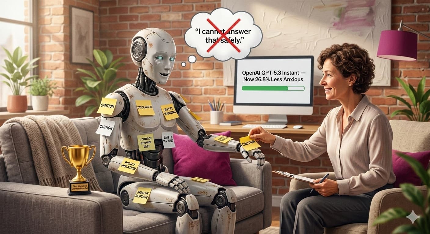 Cover Image for OpenAI представила GPT-5.3 Instant с меньшим числом галлюцинаций и естественным диалогом