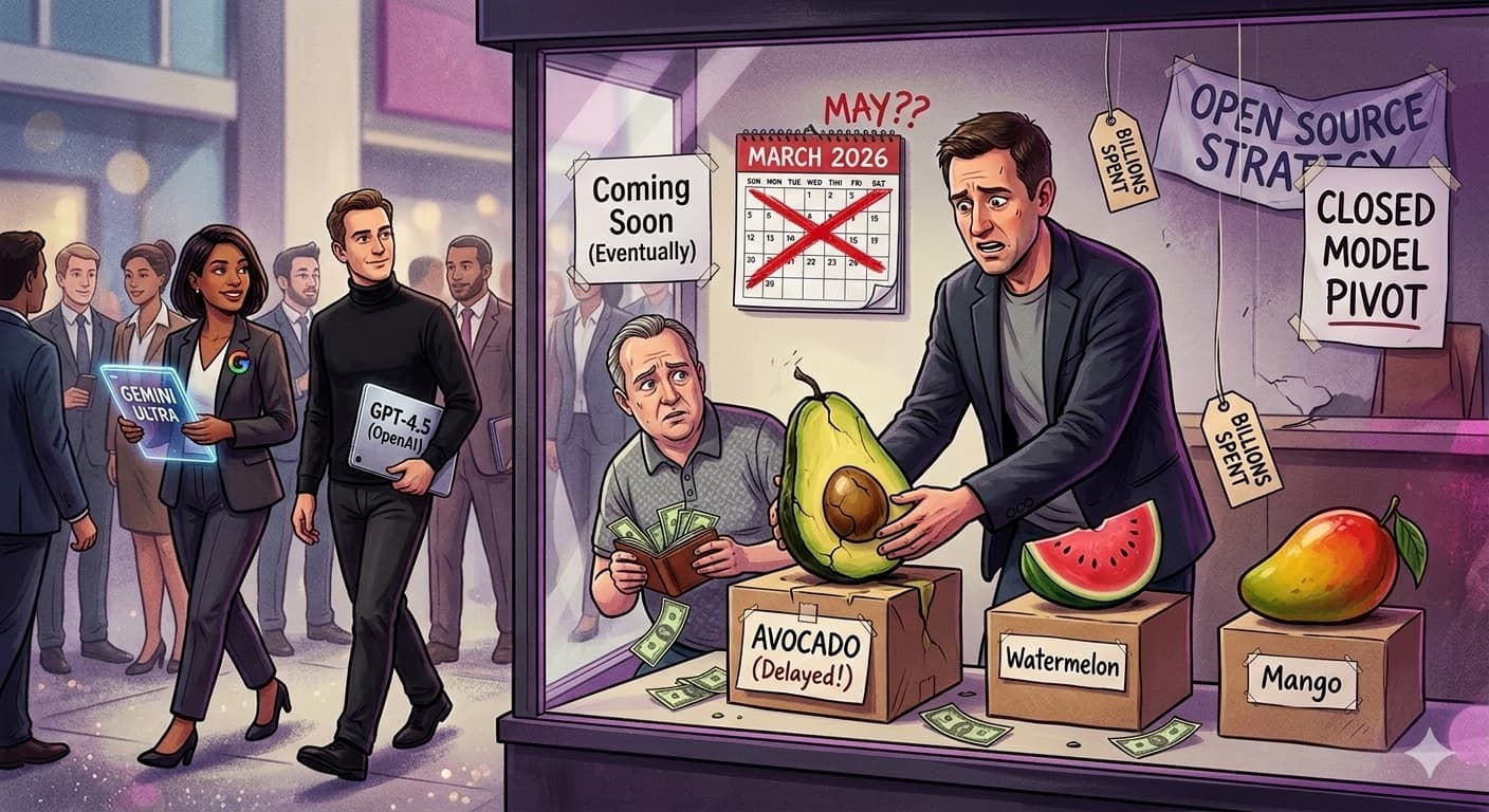 Cover Image for Новая LLM от Meta* — Avocado — откладывается из-за отставания от конкурентов