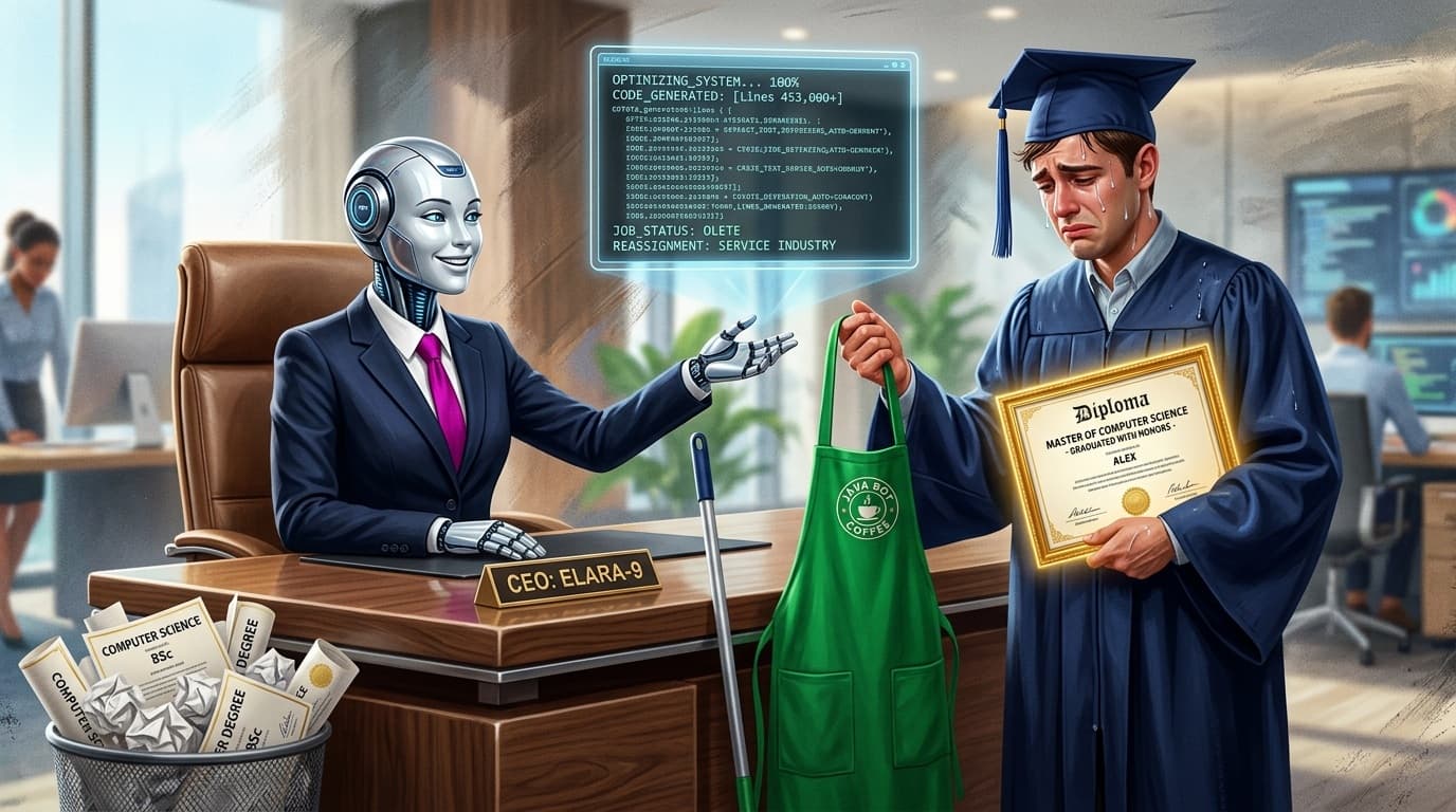 Cover Image for Генеративный ИИ обрушил значимость дипломов технарей и вызвал кризис найма в IT