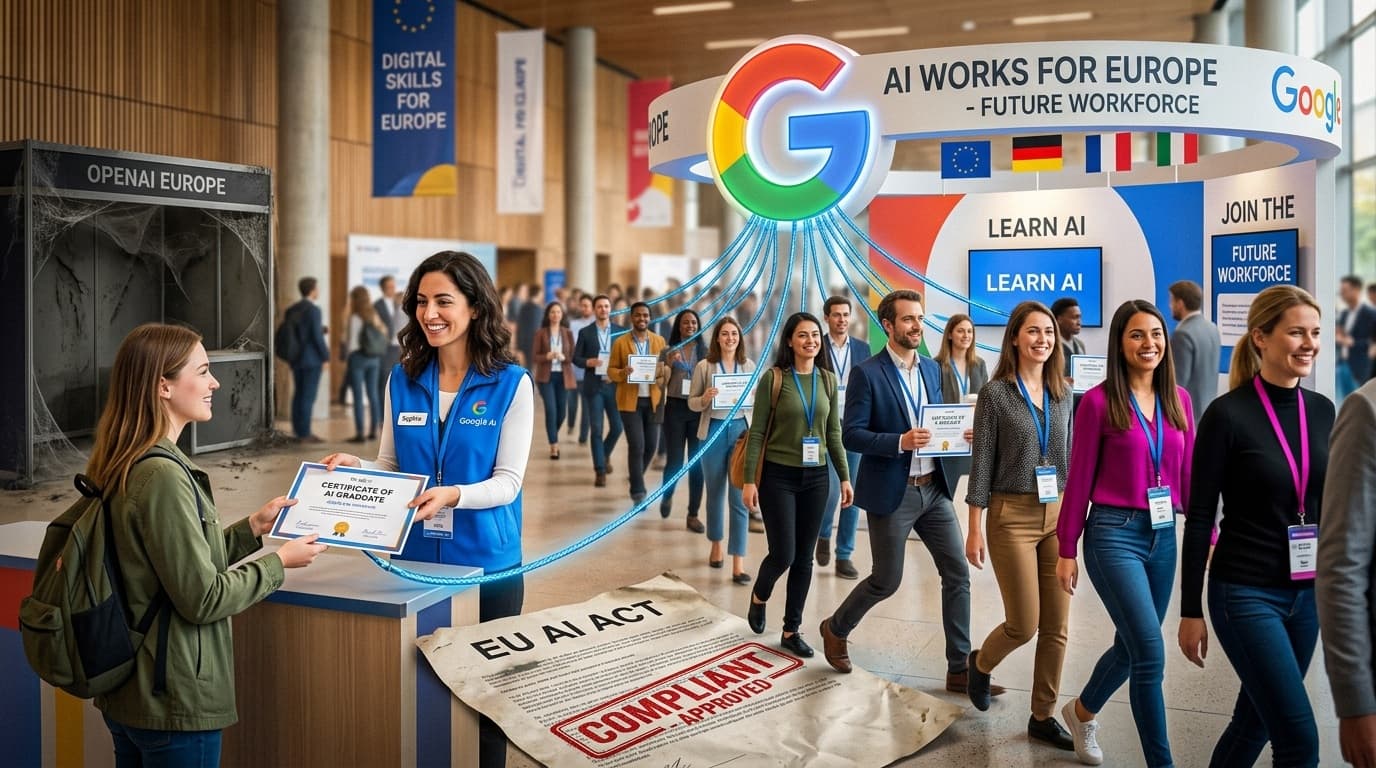 Cover Image for Google запускает образовательную инициативу AI Works для Европы