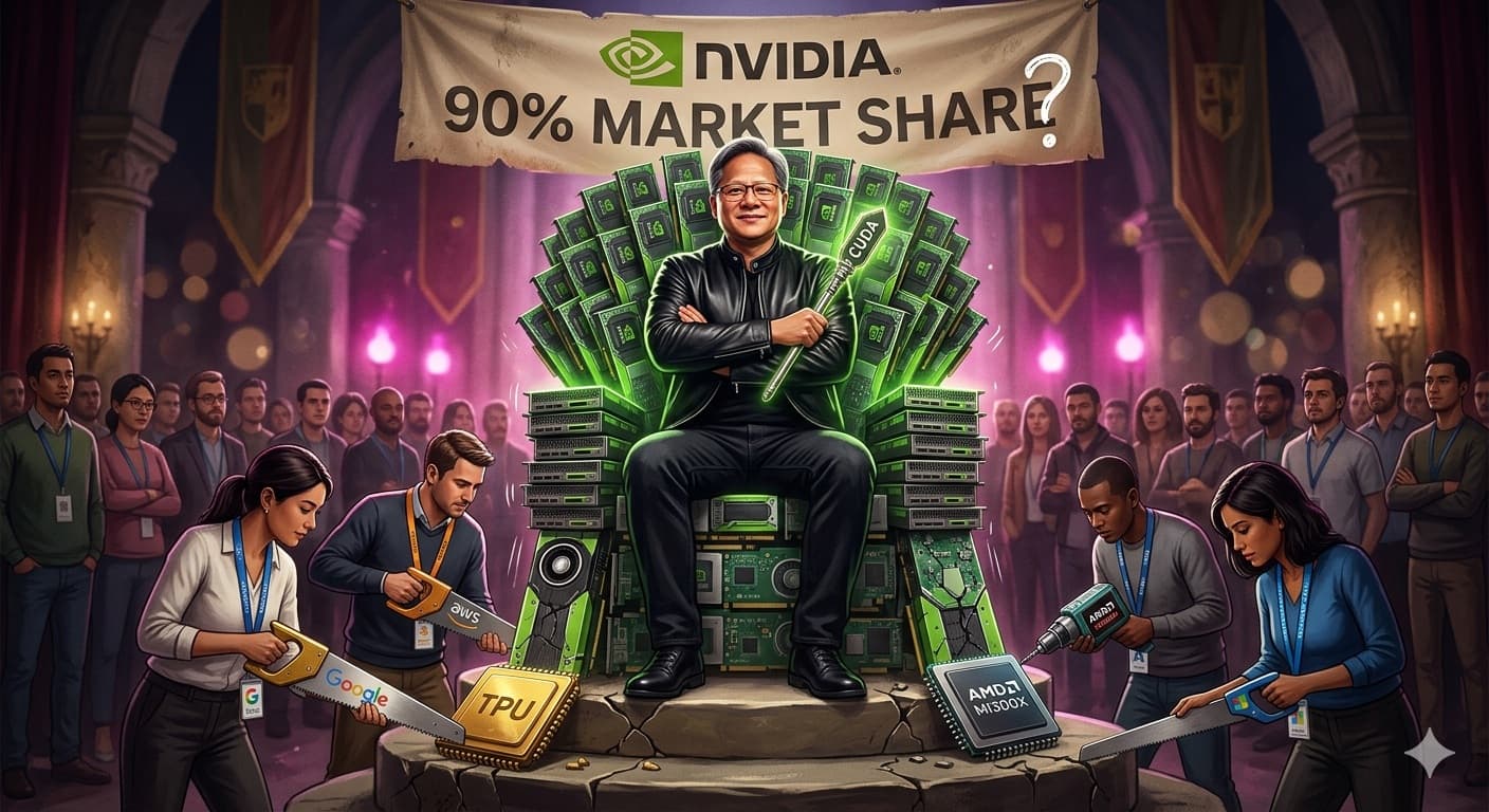 Cover Image for Доминирование Nvidia на рынке обучения ИИ не гарантирует успех в эру инференса