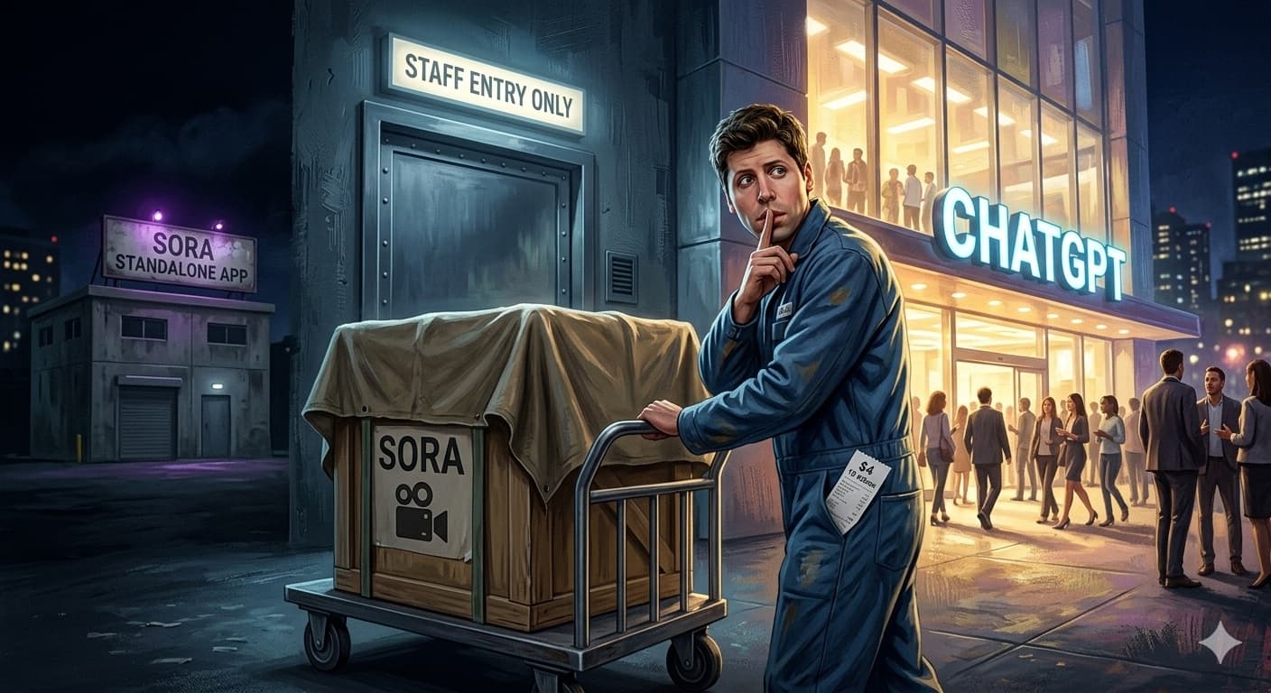 Cover Image for OpenAI встроит сервис по генерации видео Sora в ChatGPT ради удержания аудитории