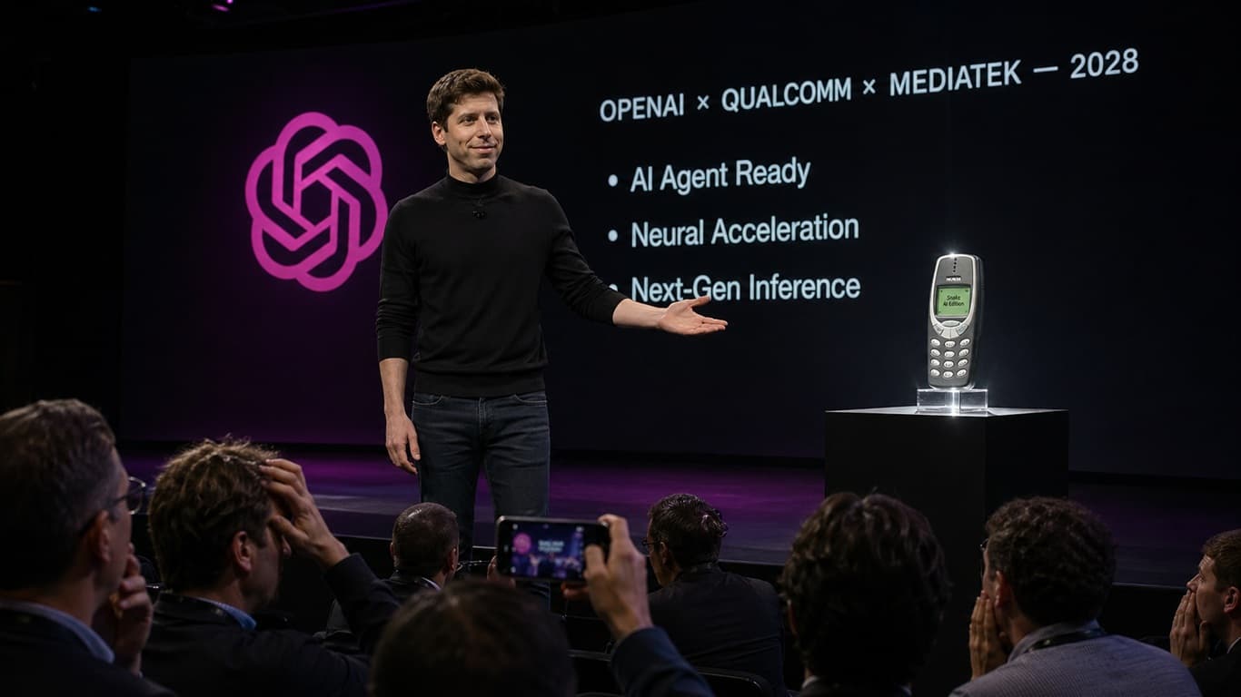 Cover Image for OpenAI планирует к 2028 году выйти на рынок смартфонов с собственными процессорами