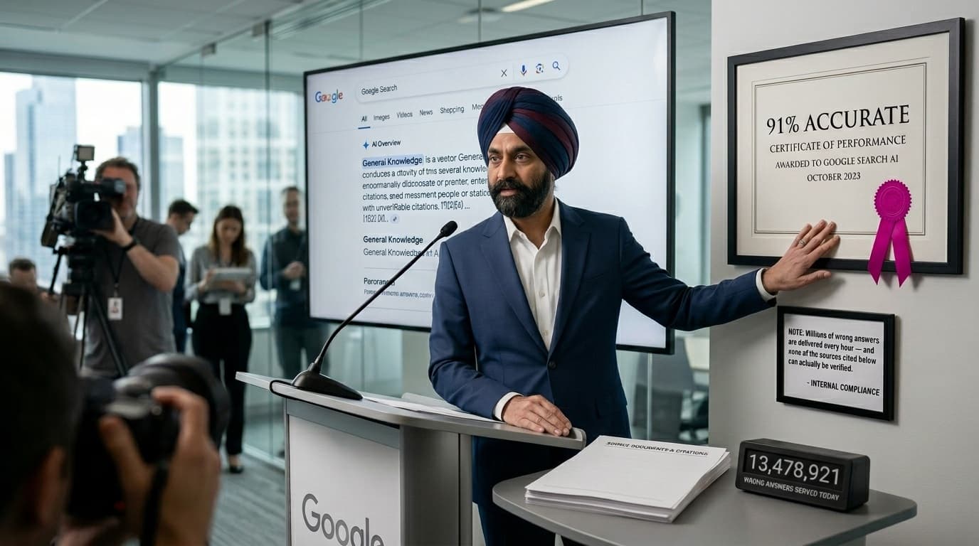Cover Image for Точность ИИ-ответов Google достигла 91%, но проверять их становится все сложнее