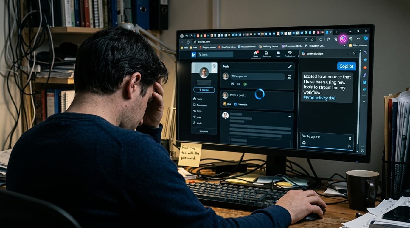 Cover Image for Microsoft Edge научит Copilot читать все открытые вкладки и писать за пользователей в LinkedIn