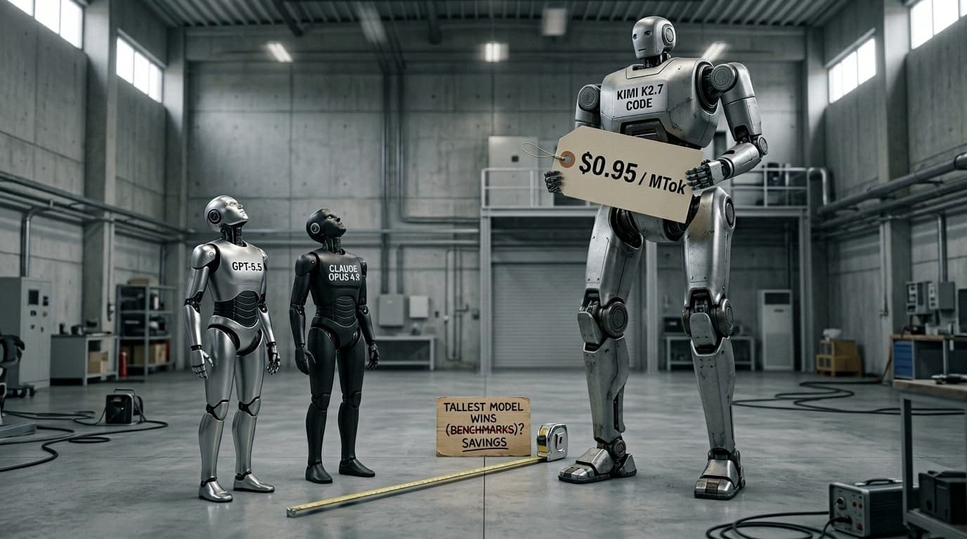 Cover Image for Открытая модель Kimi K2.7 Code обходит лидеров рынка и доступна за меньшую цену