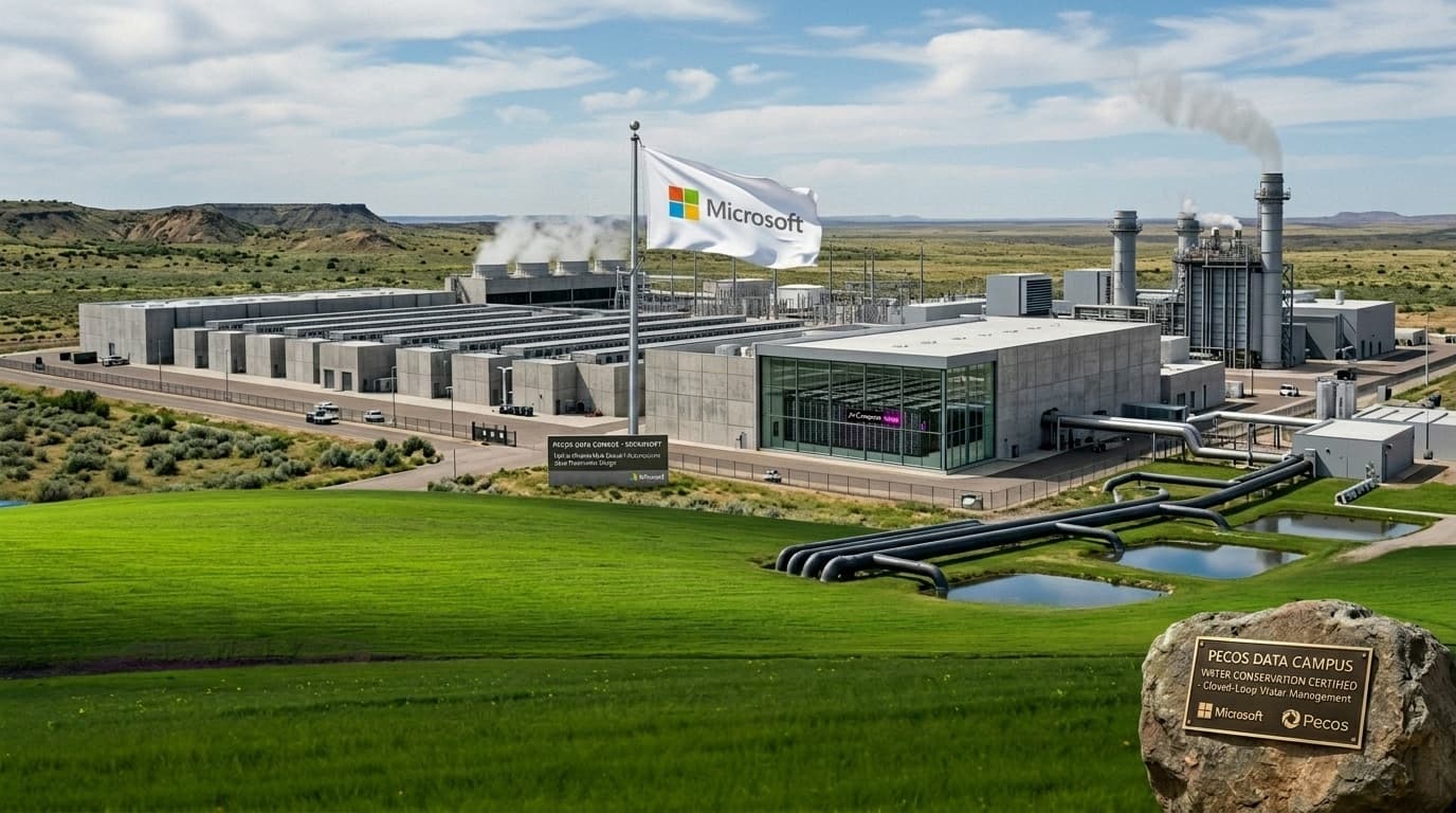 Cover Image for Microsoft строит в Техасе дата-центр для ИИ на 2 ГВт с собственной газовой электростанцией
