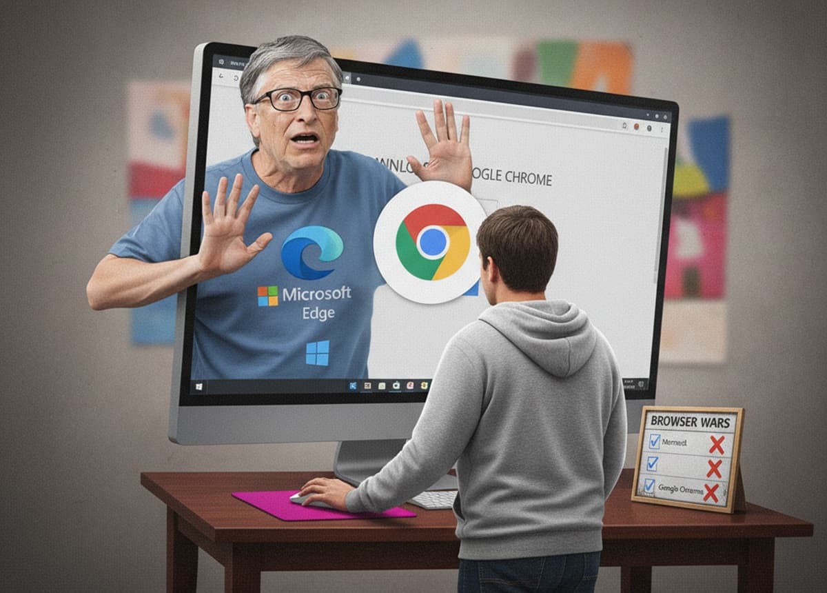 Cover Image for Microsoft предупреждает об опасности Google Chrome на Windows, хотя ИИ-браузеры еще хуже